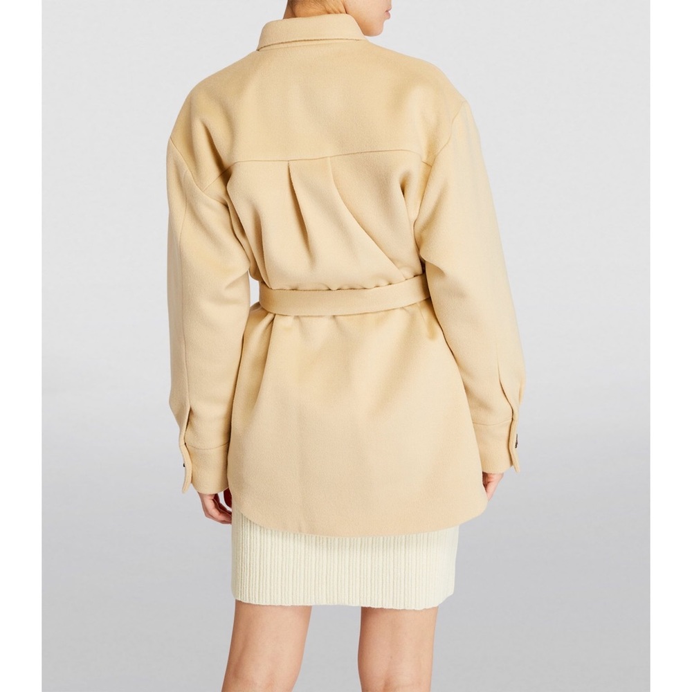 Aeron Richmond Wool Belted Shirt Jacket NWT 6 US / 38 EU Cream - Picture 8 of 11
